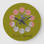 Halloween Clock - Celebrating Love is Eternal Große Wanduhr (Vorderseite)