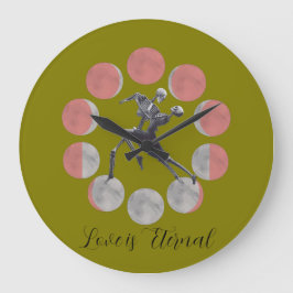 Halloween Clock - Celebrating Love is Eternal Große Wanduhr