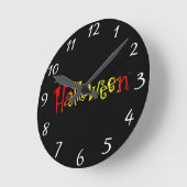 Halloween Clock Runde Wanduhr (Winkel)