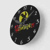 Halloween Clock Runde Wanduhr (Winkel)