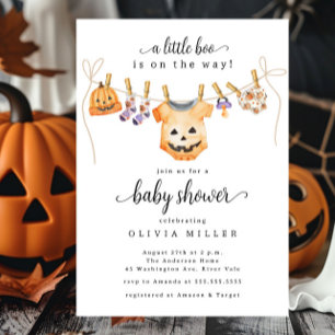 Halloween Clothesline Kinderdusche Einladung