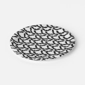 Halloween Cloud Colony von Fledermäusen in Schwarz Pappteller (Schrägansicht)