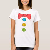 Halloween Clown Costume Krawatte und Tasten T-Shirt (Vorderseite)