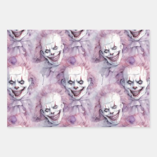 Halloween Clown Geschenkpapier Set (Vorderseite)