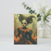 Halloween Clown Postkarte (Stehend Vorderseite)
