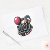 Halloween Clown Quadratischer Aufkleber (Umschlag)
