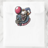 Halloween Clown Quadratischer Aufkleber (Tasche)