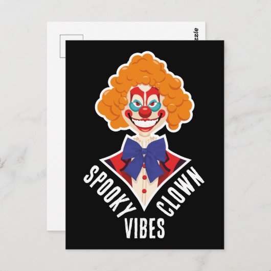 Halloween Clown Vibes Creepy Circus Simple Postkarte (Vorne/Hinten)
