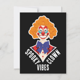 Halloween Clown Vibes Creepy Circus Simple Postkarte