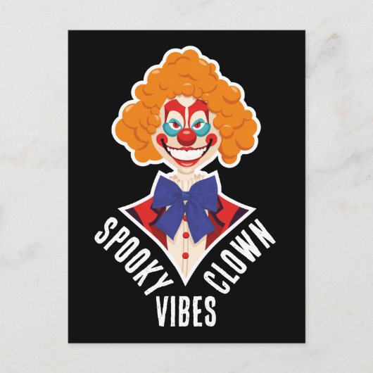 Halloween Clown Vibes Creepy Circus Simple Postkarte (Vorderseite)