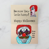 HALLOWEEN CLOWN Witzkarte Feiertagskarte (Innenseite)