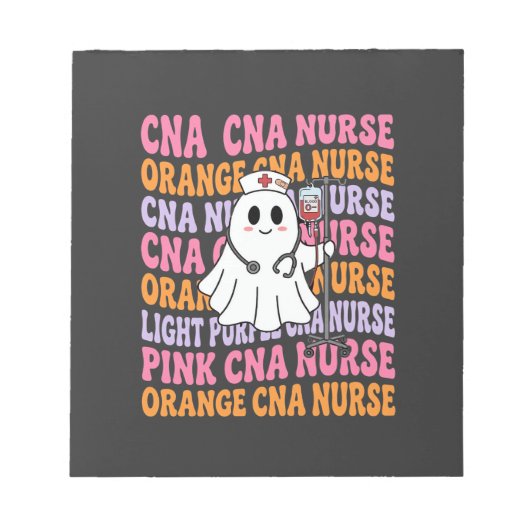 Halloween CNA Krankenpfleger Geist Design Notizblock (Vorderseite)