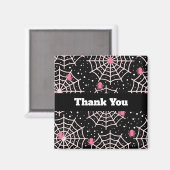 Halloween Coblies & Spiders Pattern Vielen Dank Magnet (Vorderseite/Rückseite)