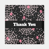 Halloween Coblies & Spiders Pattern Vielen Dank Magnet (Vorne)