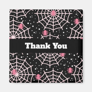 Halloween Coblies & Spiders Pattern Vielen Dank Magnet