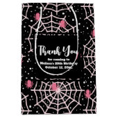 Halloween Coblies & Spiders Pattern Vielen Dank Mittlere Geschenktüte (Vorderseite)