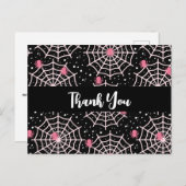 Halloween Coblies & Spiders Pattern Vielen Dank Postkarte (Vorne/Hinten)