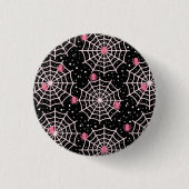 Halloween Cobnets & Spiders Pattern Button (Vorderseite)