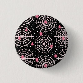 Halloween Cobnets & Spiders Pattern Button