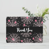 Halloween Cobnets & Spiders Pattern Dankeskarte (Stehend Vorderseite)
