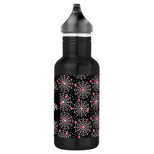 Halloween Cobnets & Spiders Pattern Edelstahlflasche (Rechts)