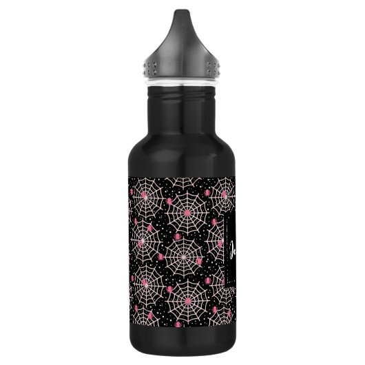 Halloween Cobnets & Spiders Pattern Edelstahlflasche (Links)