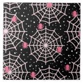 Halloween Cobnets & Spiders Pattern Fliese (Vorderseite)