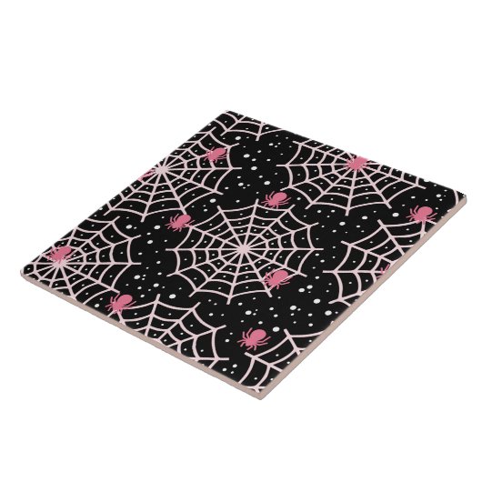 Halloween Cobnets & Spiders Pattern Fliese (Seite)