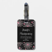 Halloween Cobnets & Spiders Pattern Gepäckanhänger (Rückseite vertikal)