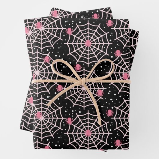 Halloween Cobnets & Spiders Pattern Geschenkpapier Set (Beispiel)