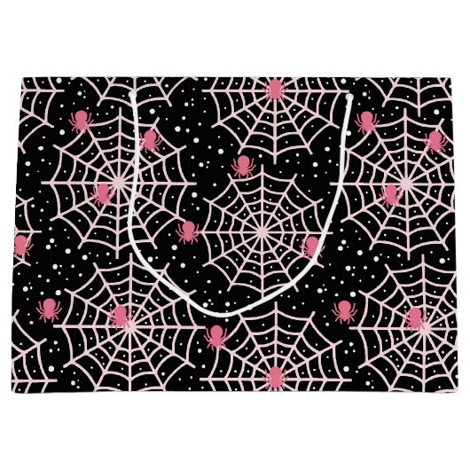 Halloween Cobnets & Spiders Pattern Große Geschenktüte (Vorderseite)