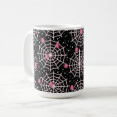 Halloween Cobnets & Spiders Pattern Kaffeetasse (Vorderseite Links)