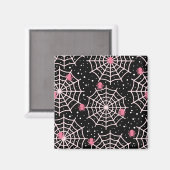 Halloween Cobnets & Spiders Pattern Magnet (Vorderseite/Rückseite)