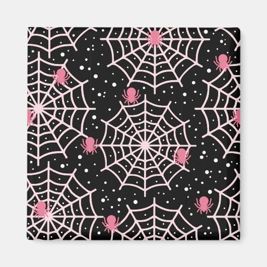 Halloween Cobnets & Spiders Pattern Magnet (Vorne)