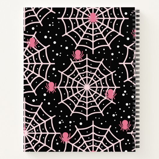 Halloween Cobnets & Spiders Pattern Notizblock (Rückseite)