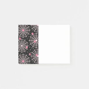 Halloween Cobnets & Spiders Pattern Post-it Klebezettel