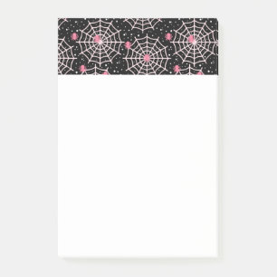 Halloween Cobnets & Spiders Pattern Post-it Klebezettel