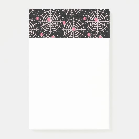 Halloween Cobnets & Spiders Pattern Post-it Klebezettel (Vorderseite)