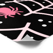 Halloween Cobnets & Spiders Pattern Poster (Ecke)