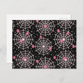 Halloween Cobnets & Spiders Pattern Postkarte (Vorne/Hinten)