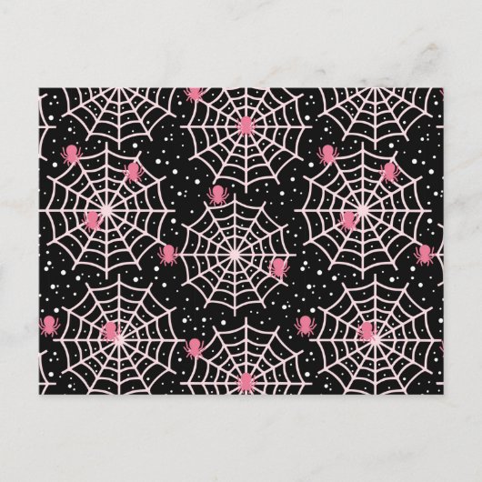 Halloween Cobnets & Spiders Pattern Postkarte (Vorderseite)