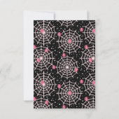 Halloween Cobnets & Spiders Pattern RSVP Karte (Rückseite)