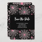 Halloween Cobnets & Spiders Pattern Save The Date (Vorne/Hinten)