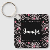 Halloween Cobnets & Spiders Pattern Schlüsselanhänger (Vorderseite)