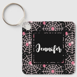 Halloween Cobnets & Spiders Pattern Schlüsselanhänger