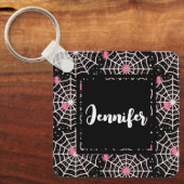 Halloween Cobnets & Spiders Pattern Schlüsselanhänger (Vorderseite)
