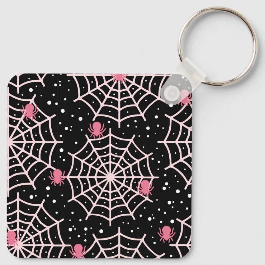 Halloween Cobnets & Spiders Pattern Schlüsselanhänger (Rückseite)