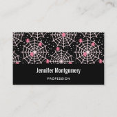 Halloween Cobnets & Spiders Pattern Visitenkarte (Vorderseite)