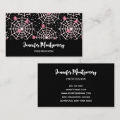 Halloween Cobnets & Spiders Pattern Visitenkarte (Vorne/Hinten)