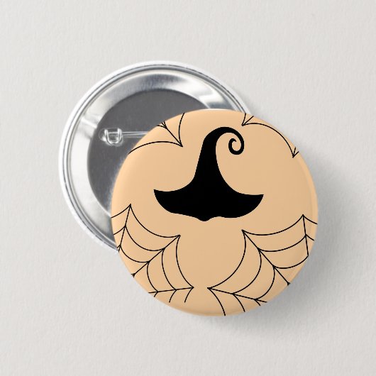Halloween Cobweb Hexen-Abzeichen Button (Vorne & Hinten)